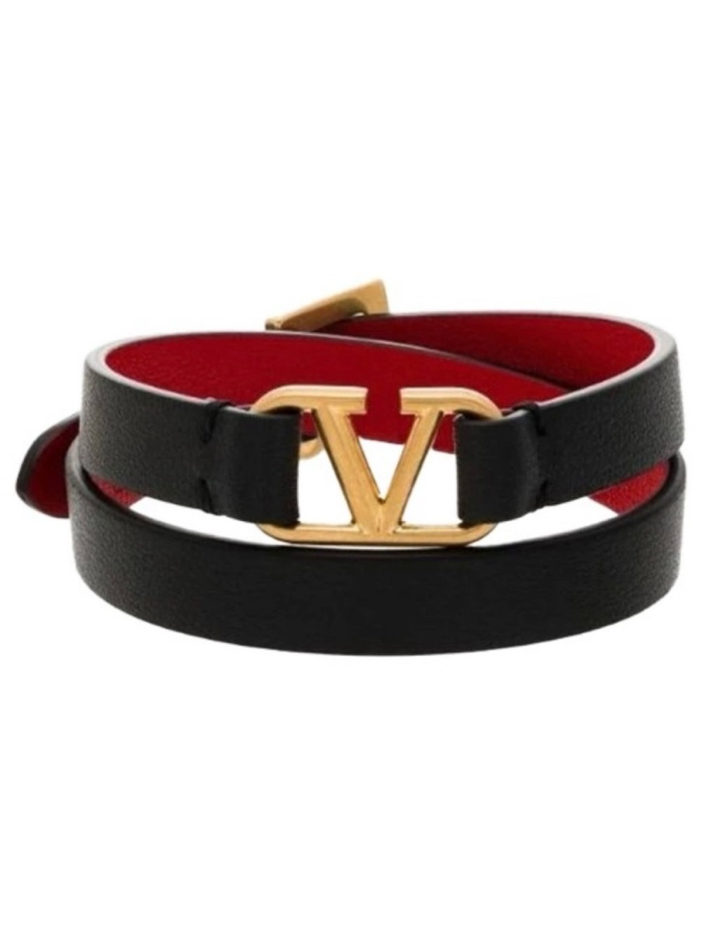 VALENTINO GARAVANI VLOGO double leather bracelet